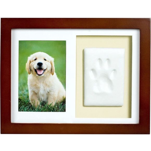 NIB!! Tiny Ideas Paw Print Wall Frame Kit, Dog or Cat Clay Pawprint Keepsake Kit - Picture 2 of 6